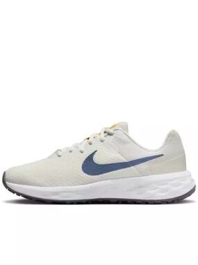 Nike Revolution 6 Sneaker 4.5Y White Defused Blue Grade School Shoe Lightweight